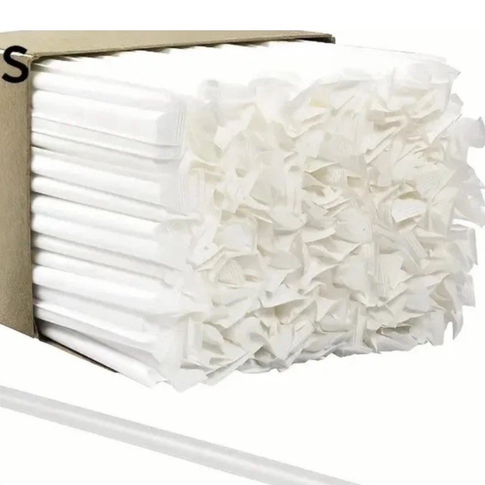 1500 individuals wrapped clear plastic drinking straw.